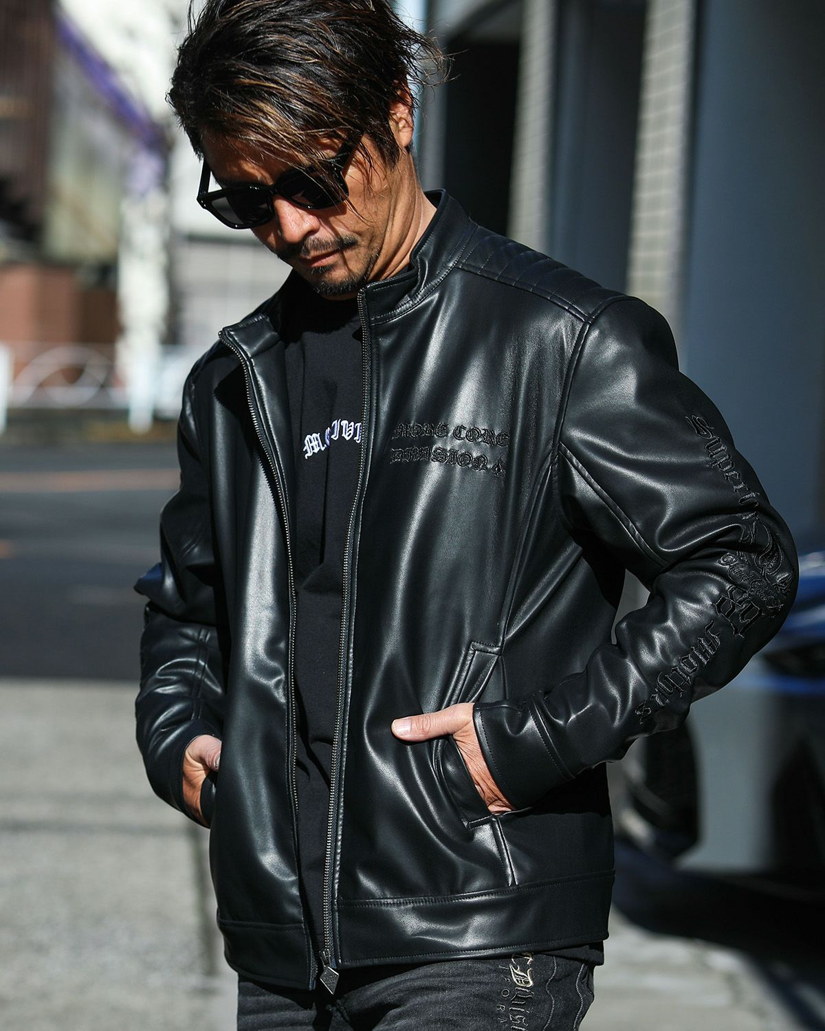 MCD] トライバル スネーク PU ライダース ジャケット | PEET ONLINE STORE