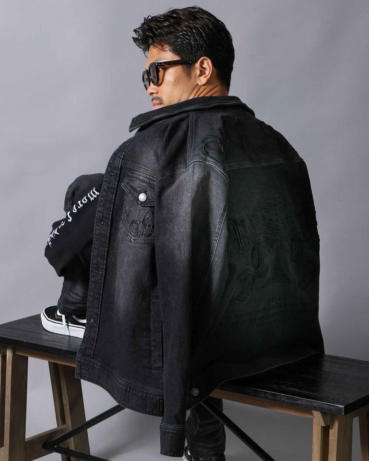 MCD] ストレッチ ブラック デニムジャケット | PEET ONLINE STORE