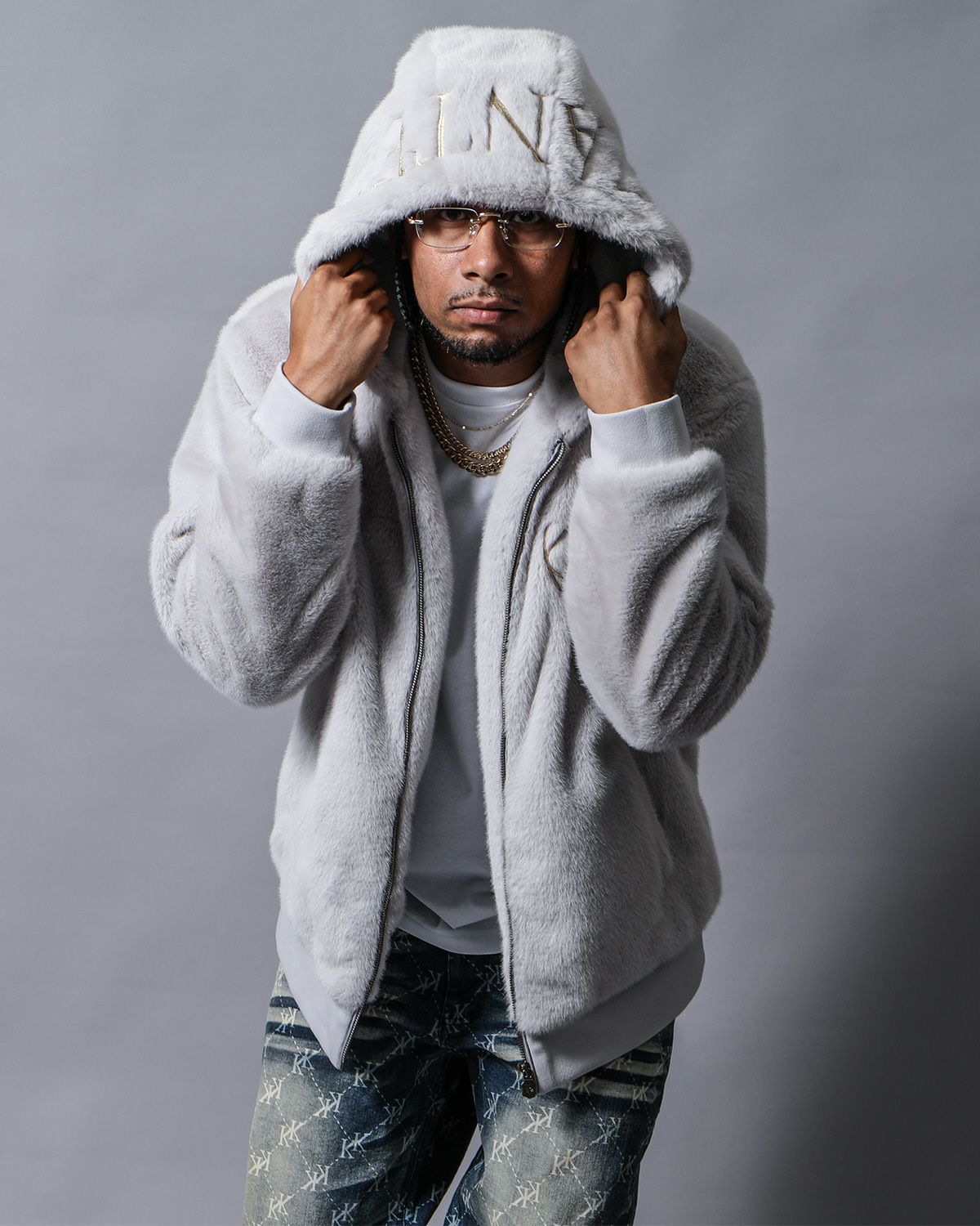 Karl Kani] 静電気防止 ゴールデンファー ZIP パーカー | PEET ONLINE