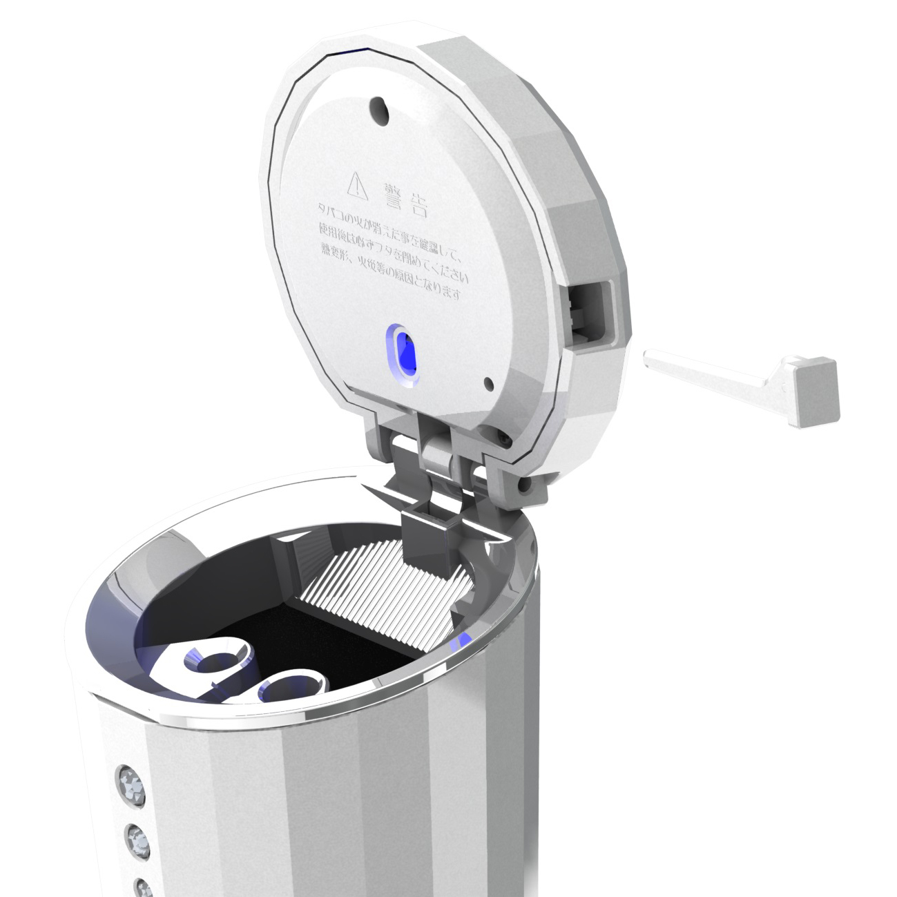 クリスタルソーラーアッシュトレイ WH | 株式会社ペルシード｜Pellucid