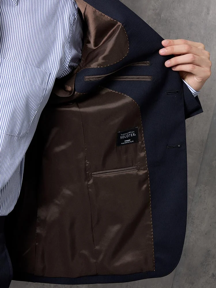 上下洗える/SOLOTEX】定番ツーパンツスーツ シャドウストライプ