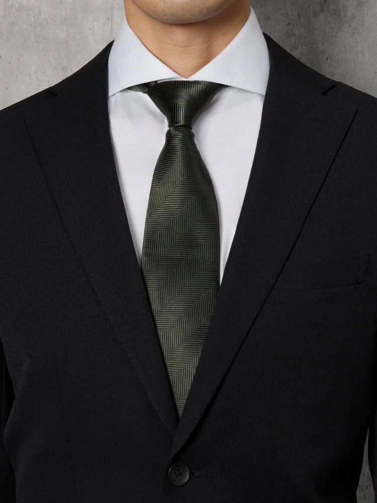 上下洗える】ツーパンツスーツ【クラシコ】ストライプ ブラック | P.S.