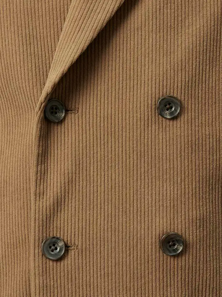 ベージュ TRANS CONTINENTS 太畝コーデュロイ セットアップジャケット