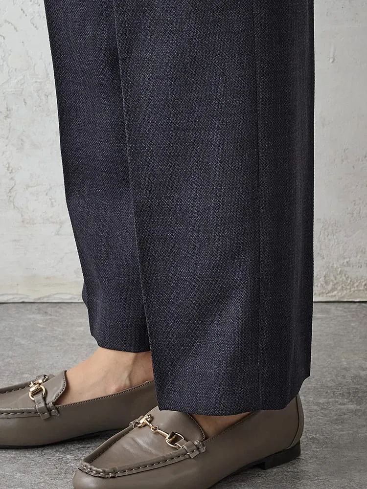 M．グレー ツイードラチネスーツ ワイドパンツ グレー/ブラウン