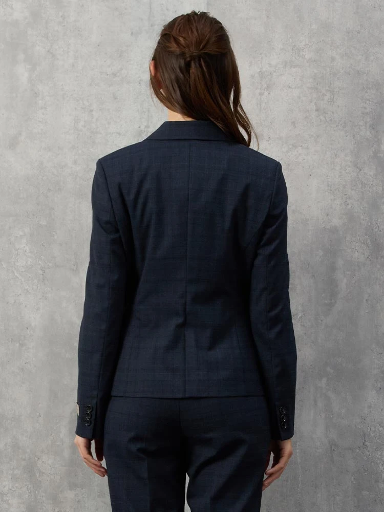 M．グレー デレガントスーツ ジャケット 先染めチェック グレー