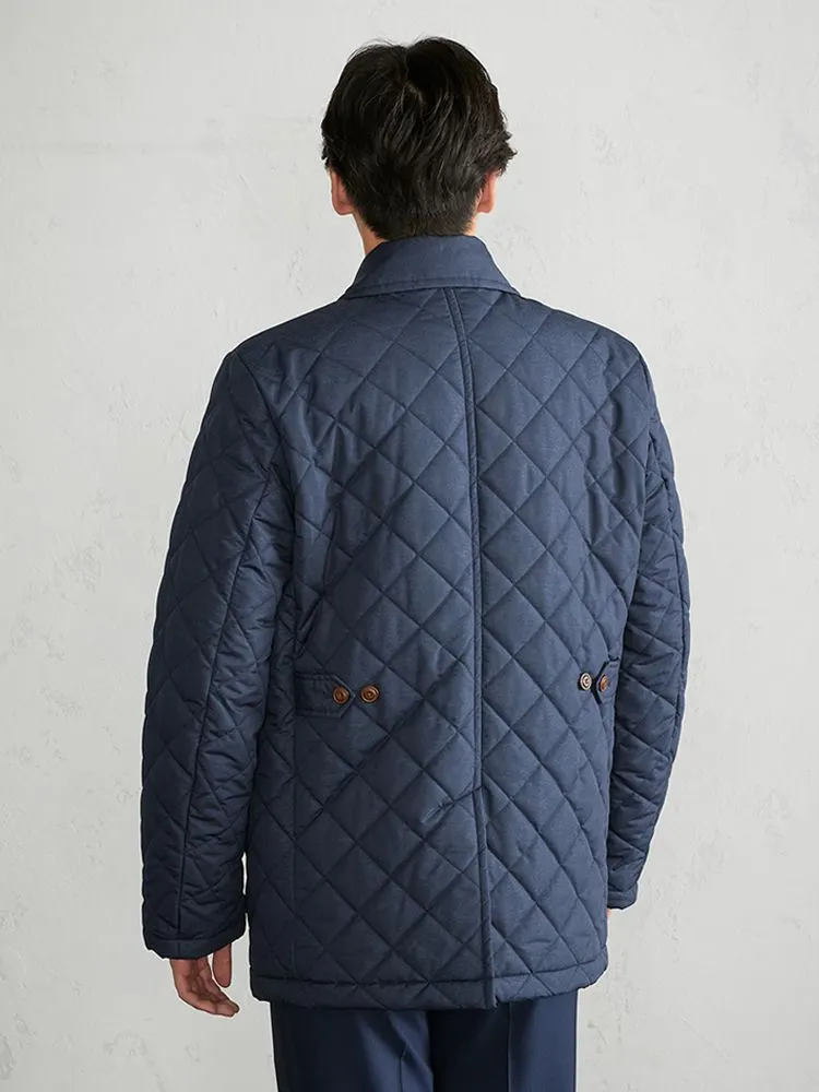 C．グレー 中綿キルティングジャケット ネイビー/グレー | P.S.FA公式通販