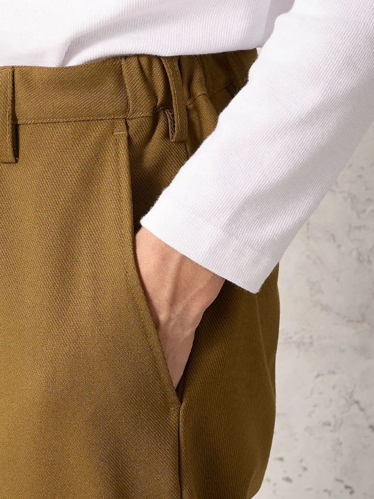 ブラウン TOKYO RUN カラーストレッチ セットアップパンツ ベージュ