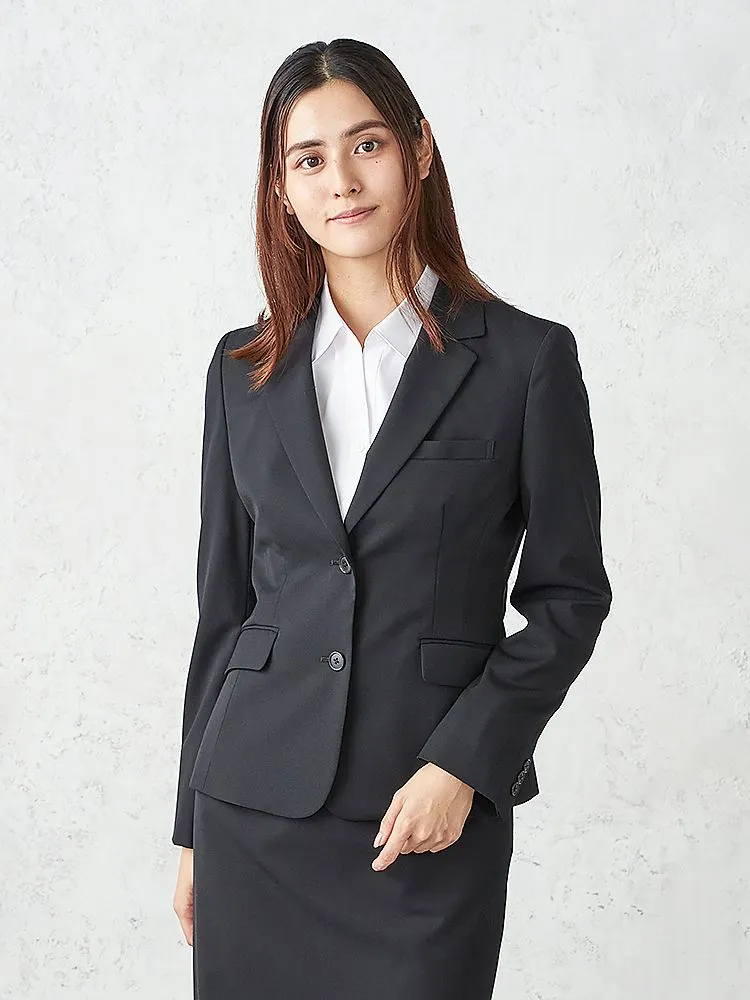 ブラック シルク混 スーツ ジャケット シャドーストライプ ネイビー