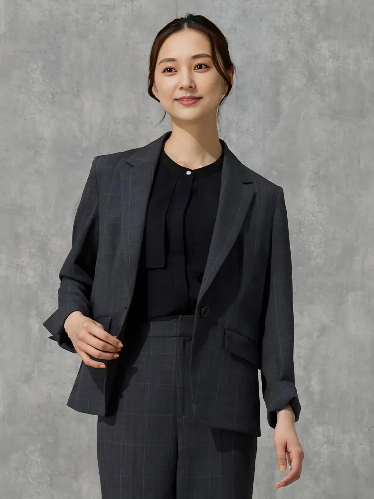 M．グレー My wardrobe ドビー ウィンドペンスーツ ジャケット