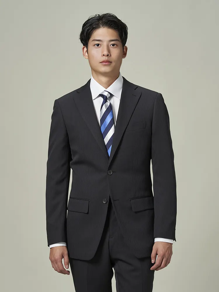 上下ウォッシャブル】2釦スーツ【クラシコ】シャドウストライプ