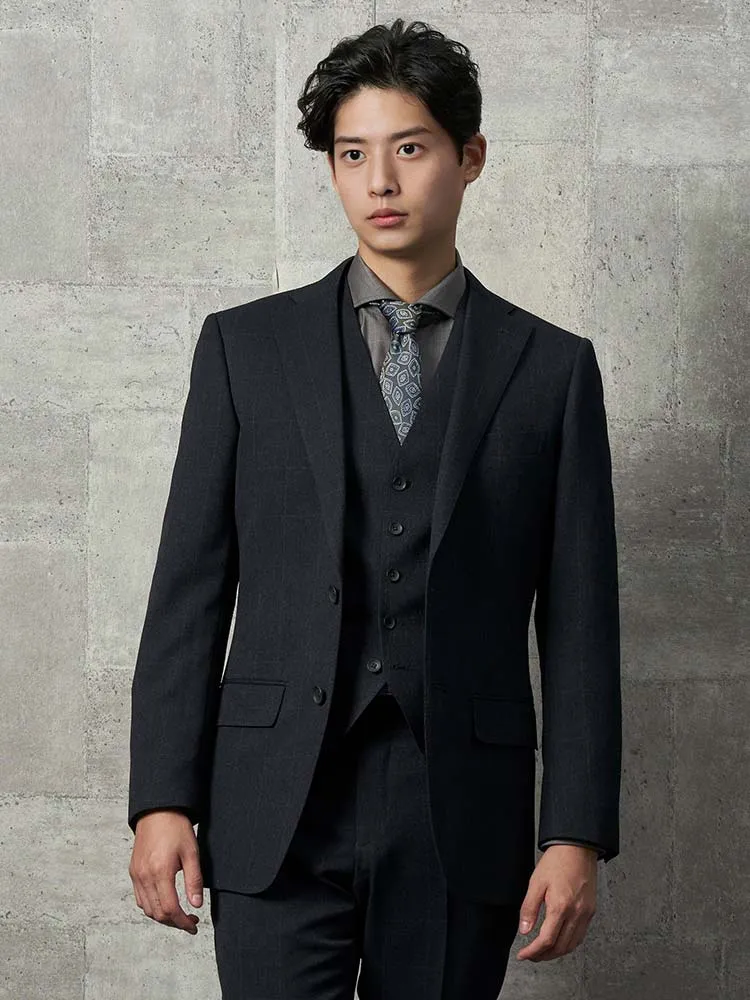 上下洗える】スリーピーススーツ ウールライク【クラシコ】ウィンド