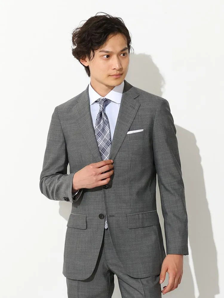 上下洗える】2釦スーツ【クラシコ】ピンヘッド グレー | P.S.FA公式通販