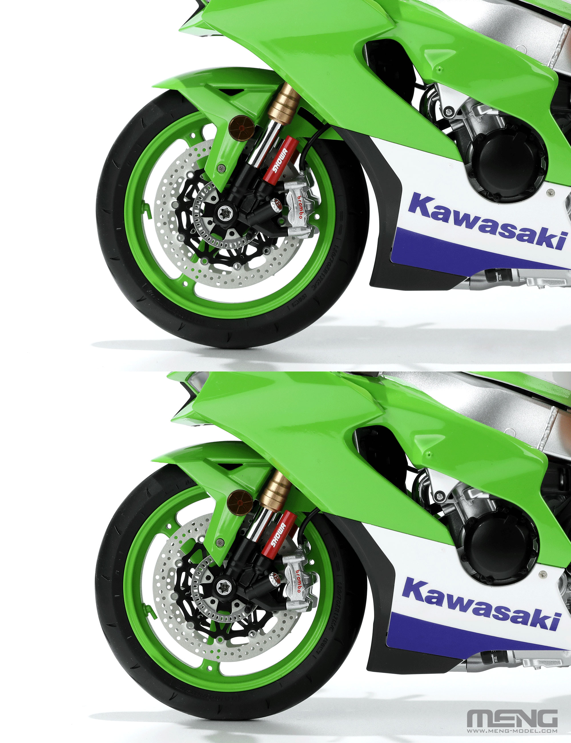 MENG 1/9 MT-007S Kawasaki NINJA ZX-10R Motorcycle &SPS-092 Metal