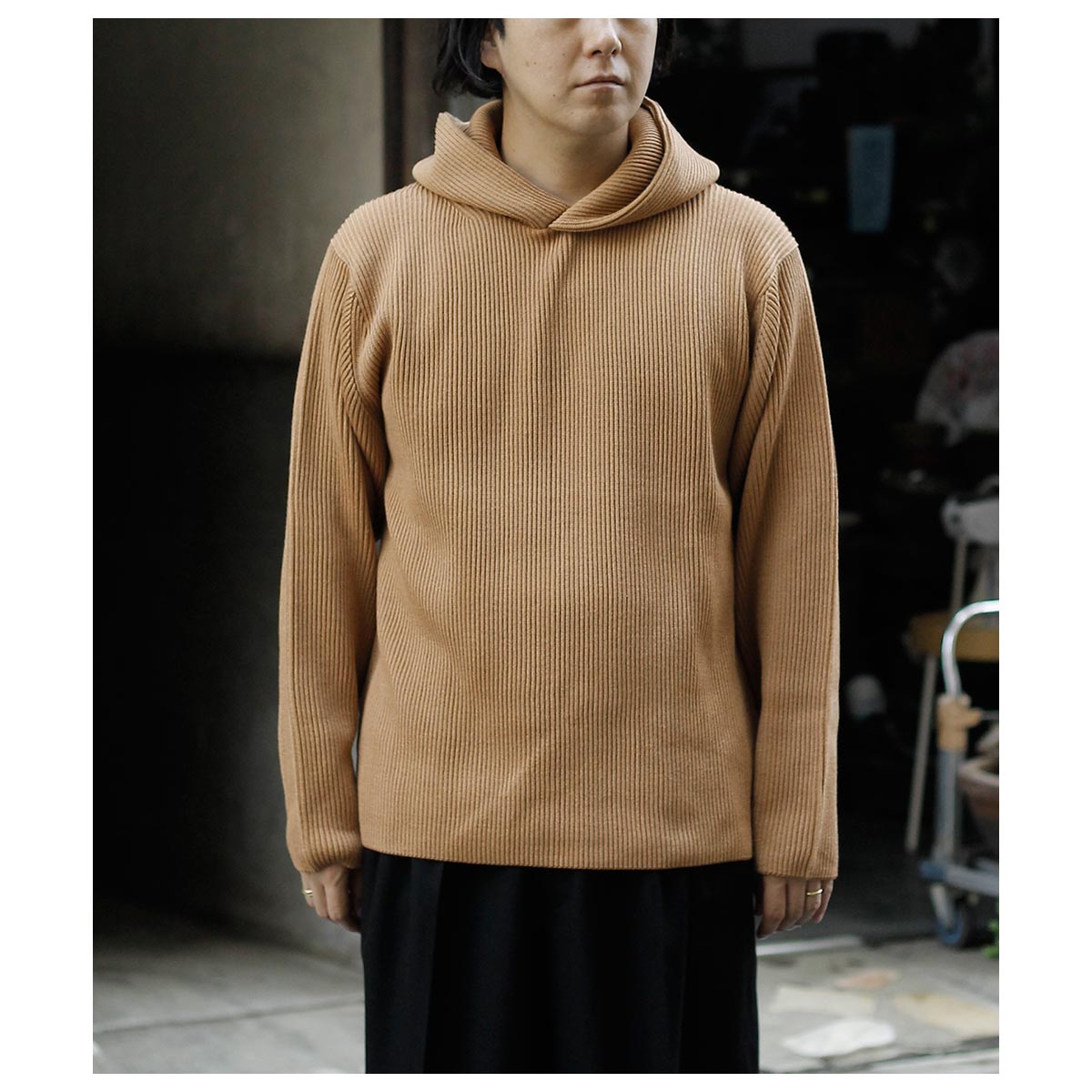 ファイナルセール 50%OFF バトナー BATONER ソリッド ウールリブ プル