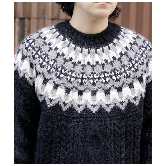 バトナー BATONER モヘア ノルディック クルーネック MOHAIR NORDIC