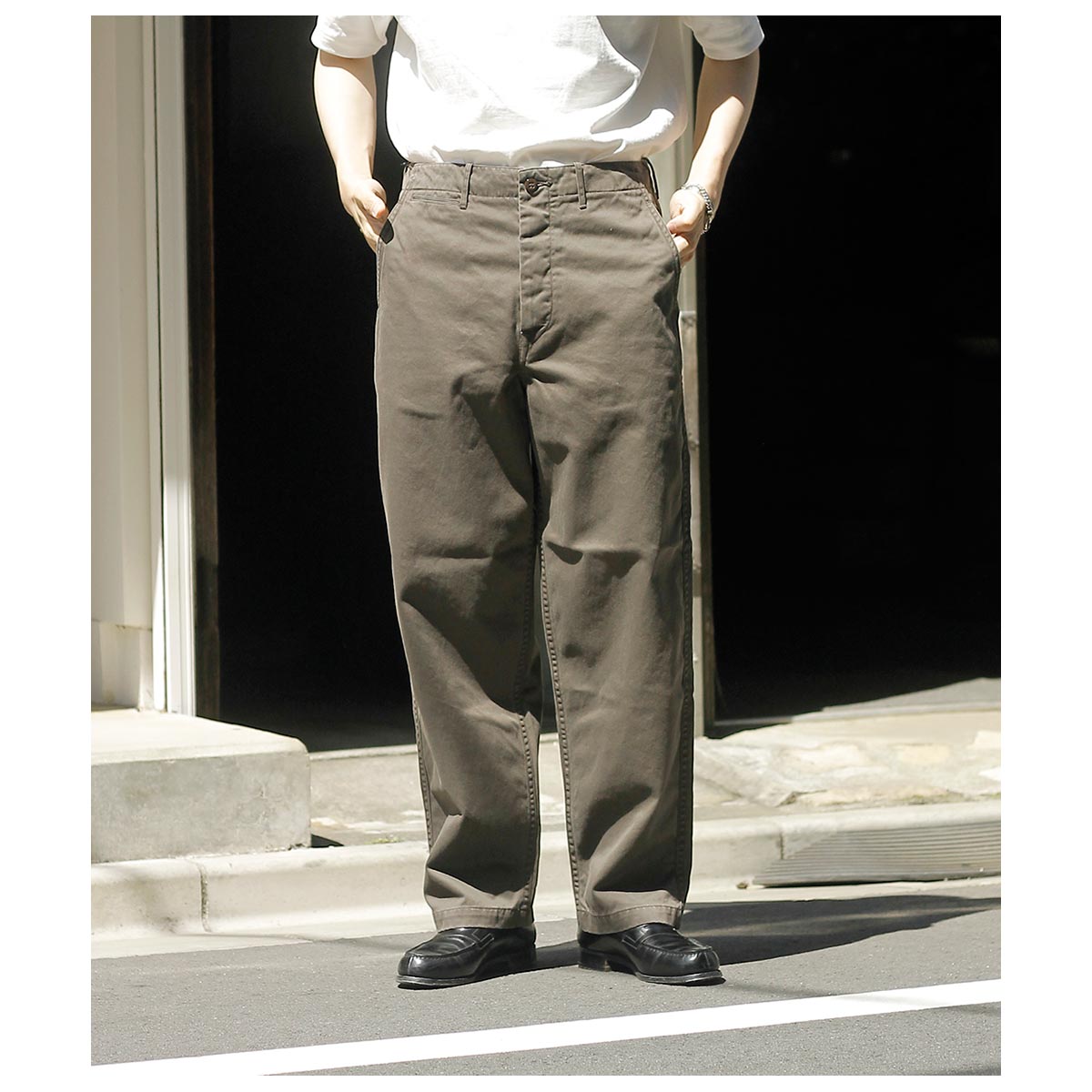 40%OFF セール SCYE サイ コットン チノ クロス ミリタリー トラウザー