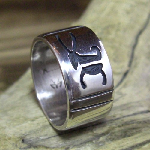 ホピ族：ディア（鹿）デザイン リング 12号 - PINE☆FIELD（パイン