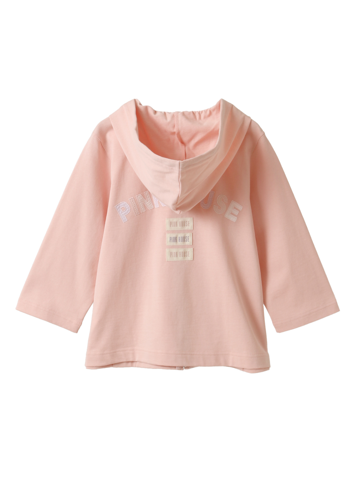 あじさいグラデーションロゴアップリケパーカー｜ピンクハウス