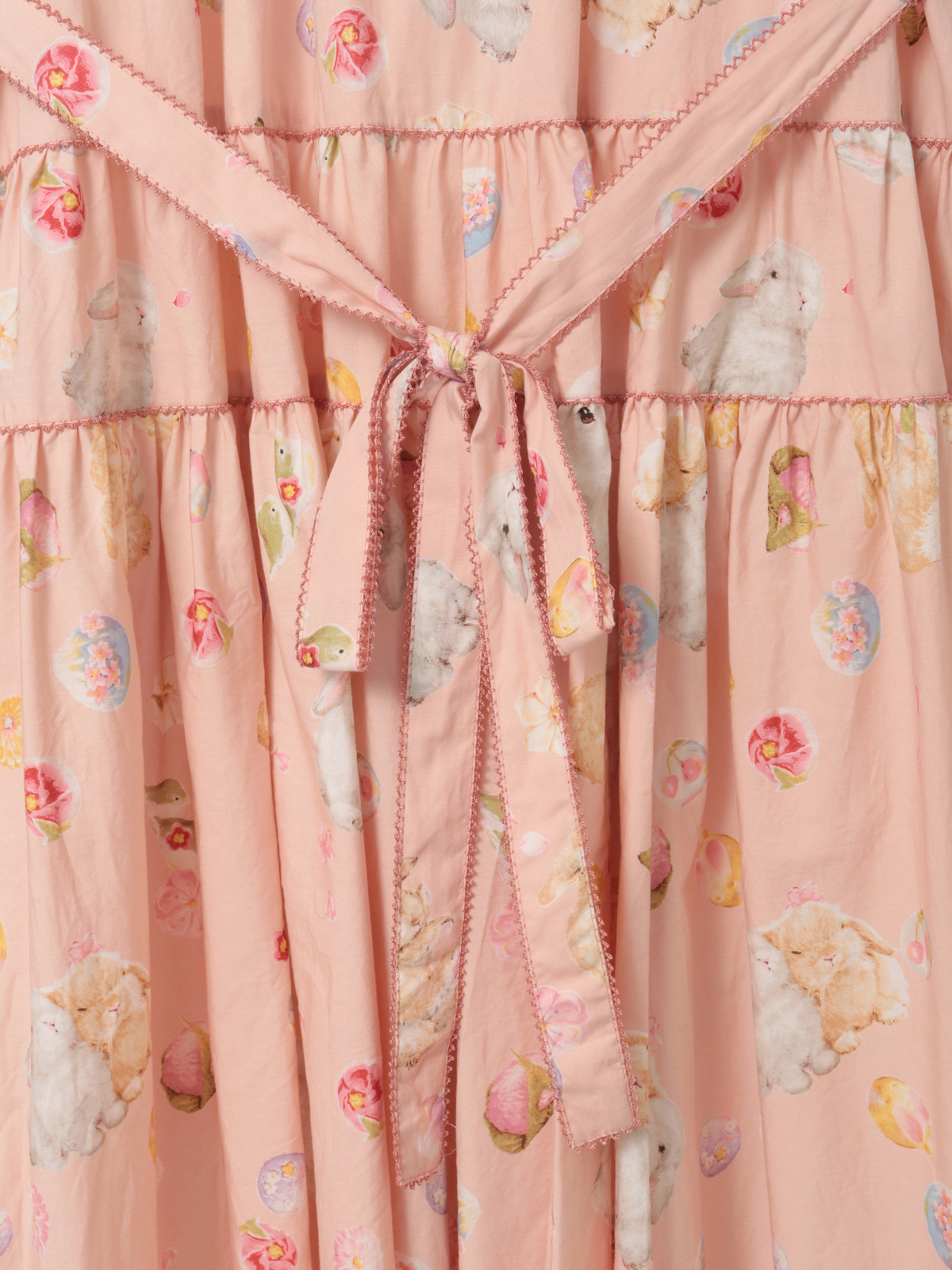 幸見うさぎプリントティアードワンピース｜ピンクハウスオフィシャル