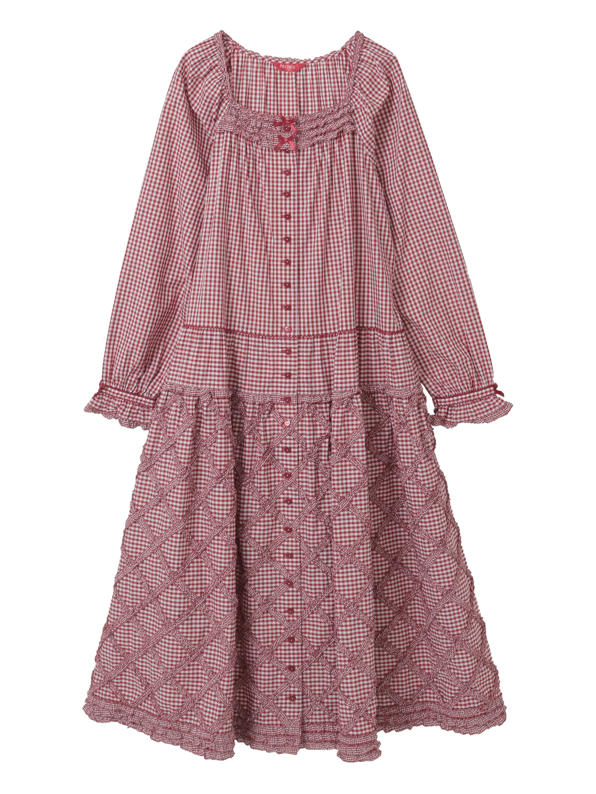 ギンガムチェックミディワンピース｜ピンクハウスオフィシャル