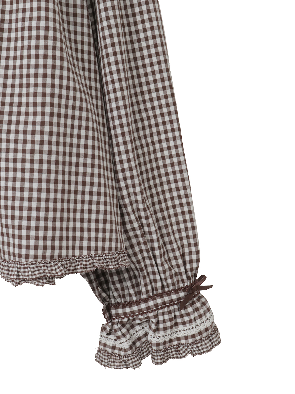 フリル襟付きギンガムチェックブラウス｜ピンクハウスオフィシャル