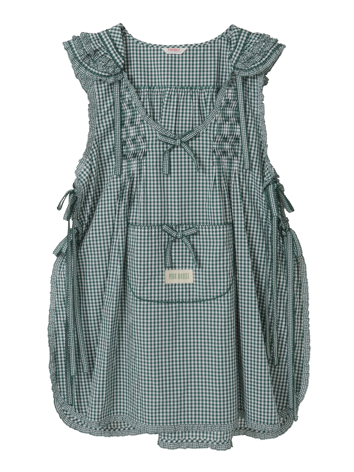 ギンガムチェックフード付きタブリエ｜ピンクハウスオフィシャル