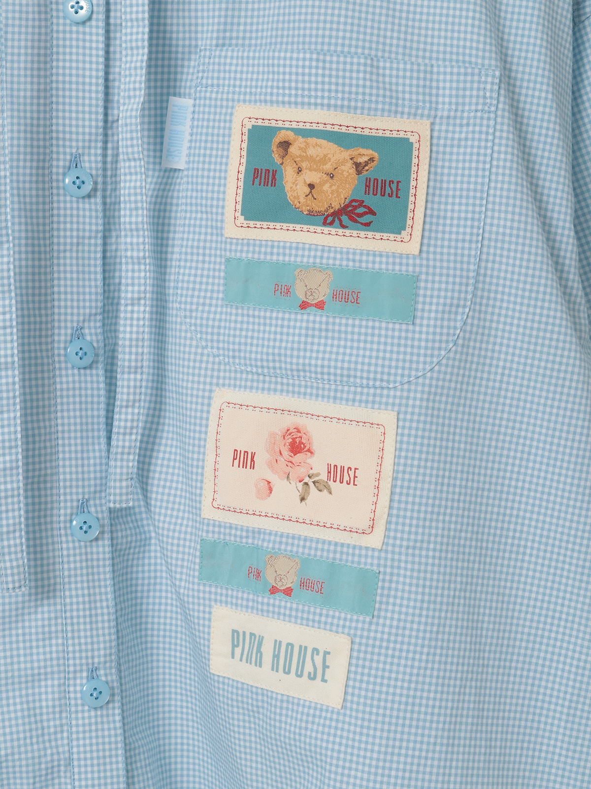 ネームワッペン使いギンガムフードブラウス｜ピンクハウスオフィシャル