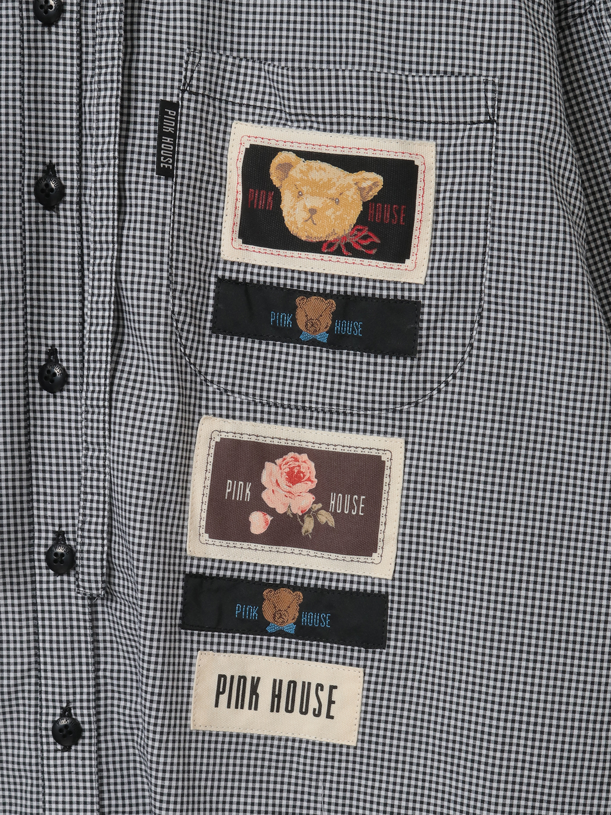 ネームワッペン使いギンガムフードブラウス｜ピンクハウスオフィシャル