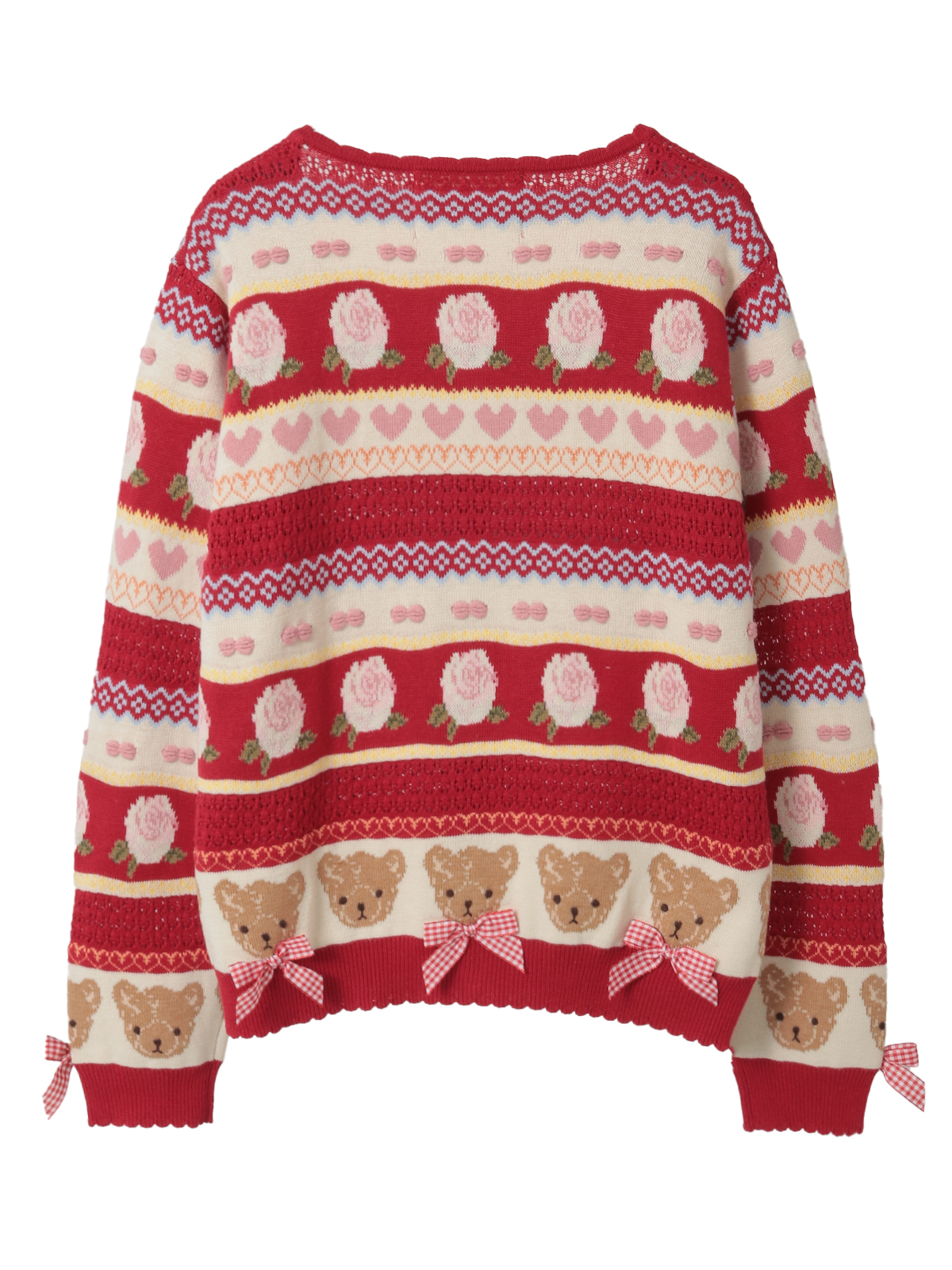 テディ＆ローズジャガードニットカーディガン｜ピンクハウス