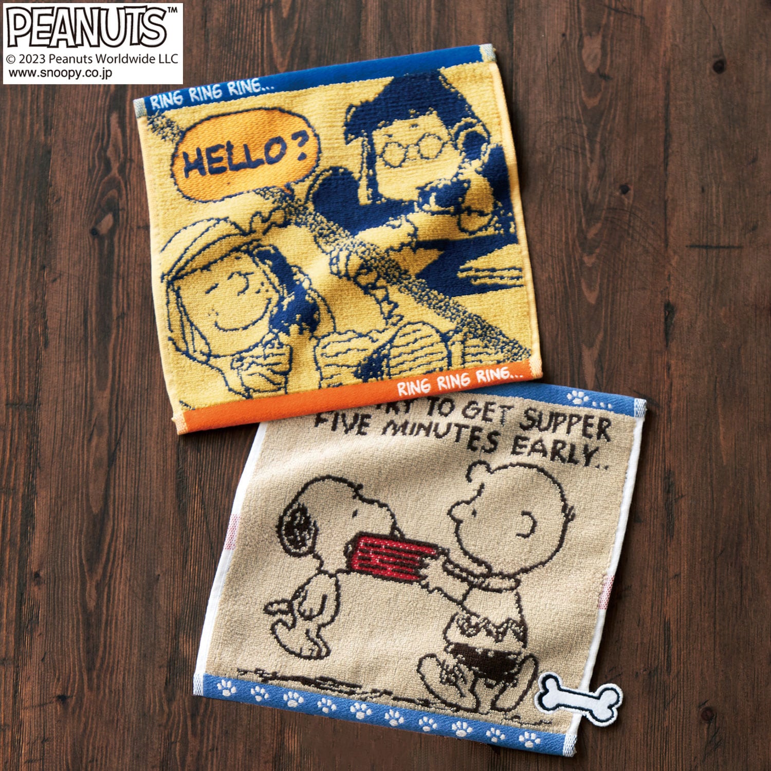スヌーピー」デザインタオルハンカチ（ハンカチ/ハンドタオル