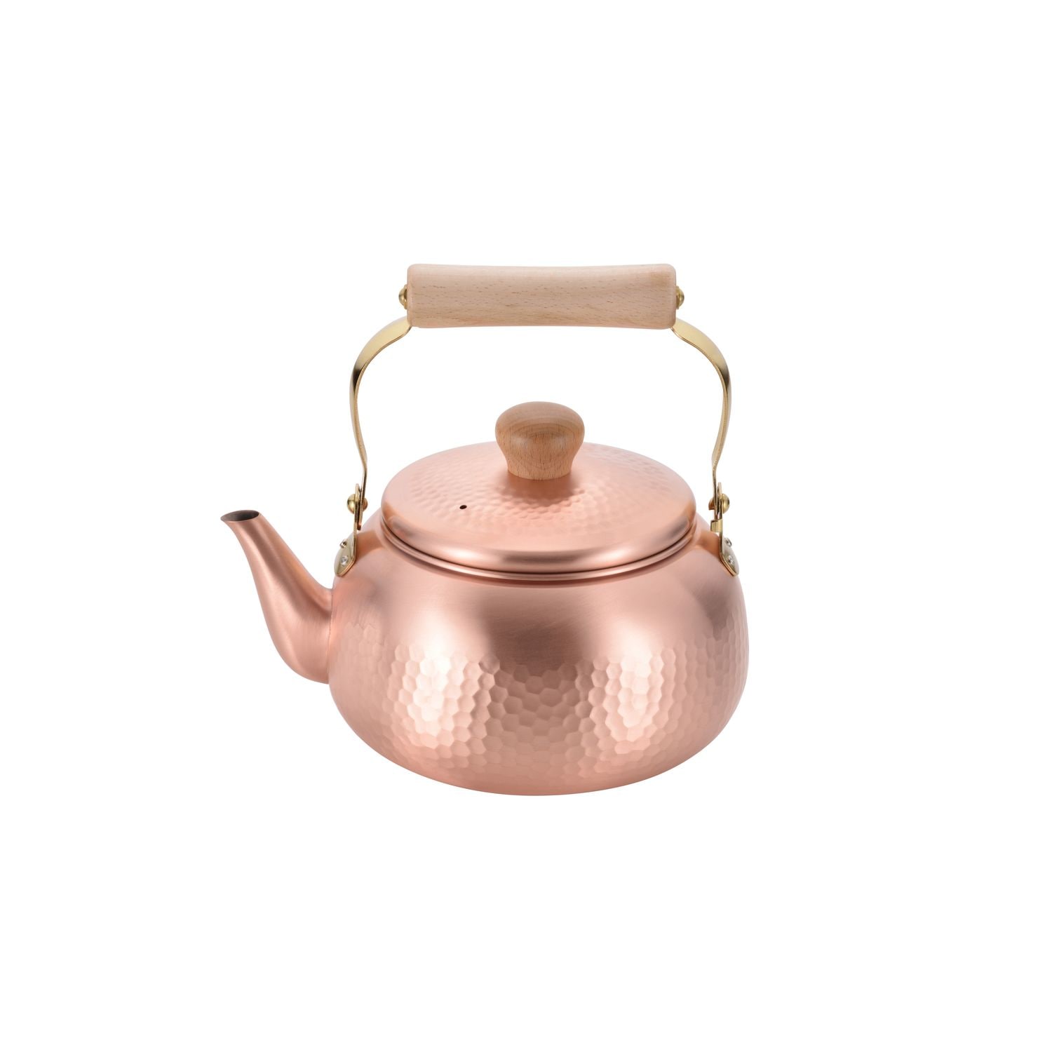 ガス火専用】使うほどに味が出る ぽってりフォルムの銅のやかん ＜2.4L