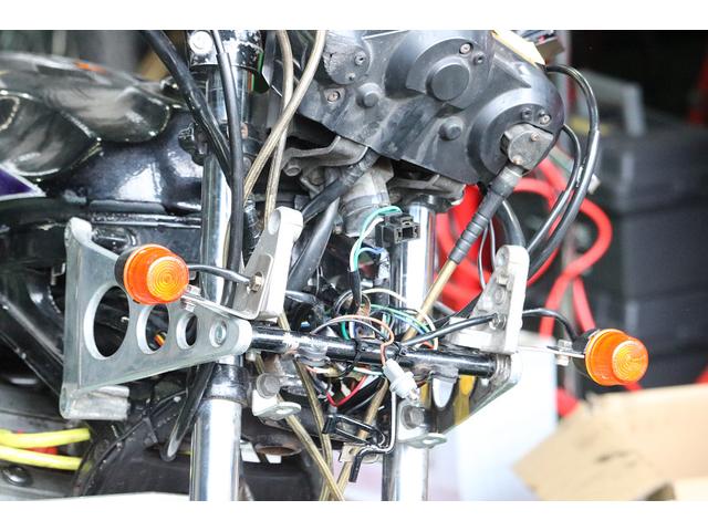 CBR400F 角目ヘッドライトケース塗装 純正ライトステー取り付け（旧車