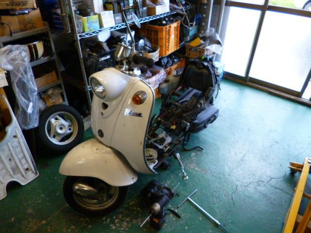 エンジンのかかりが悪いビーノの修理 （日野オートバイの作業実績 2019