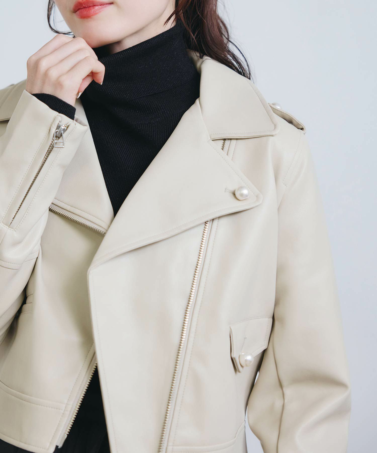 エコレザーパールライダースジャケット | PICCIN (ピッチン) 公式通販