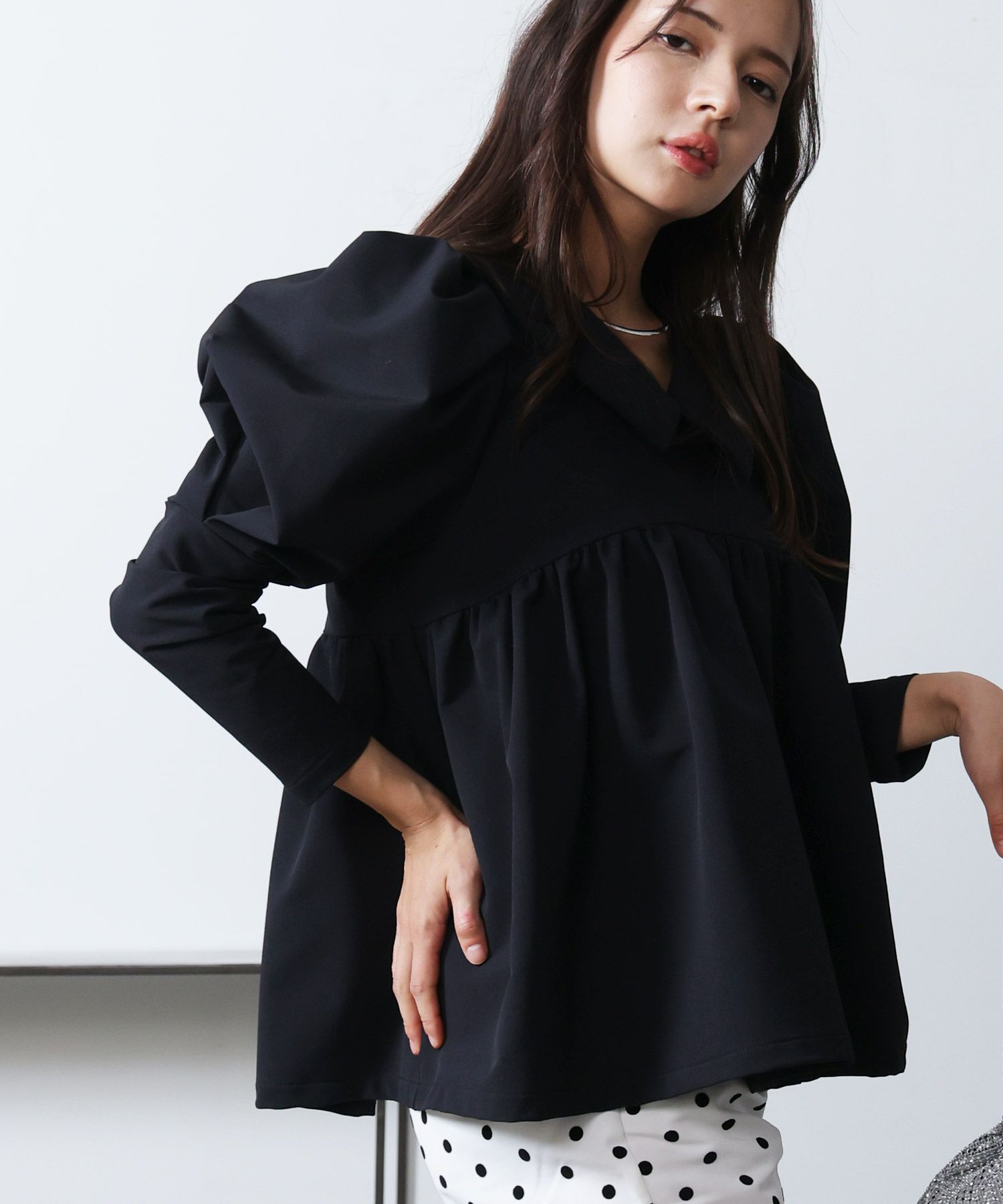 ビッグカラーペプラムブラウス | PICCIN (ピッチン) 公式通販