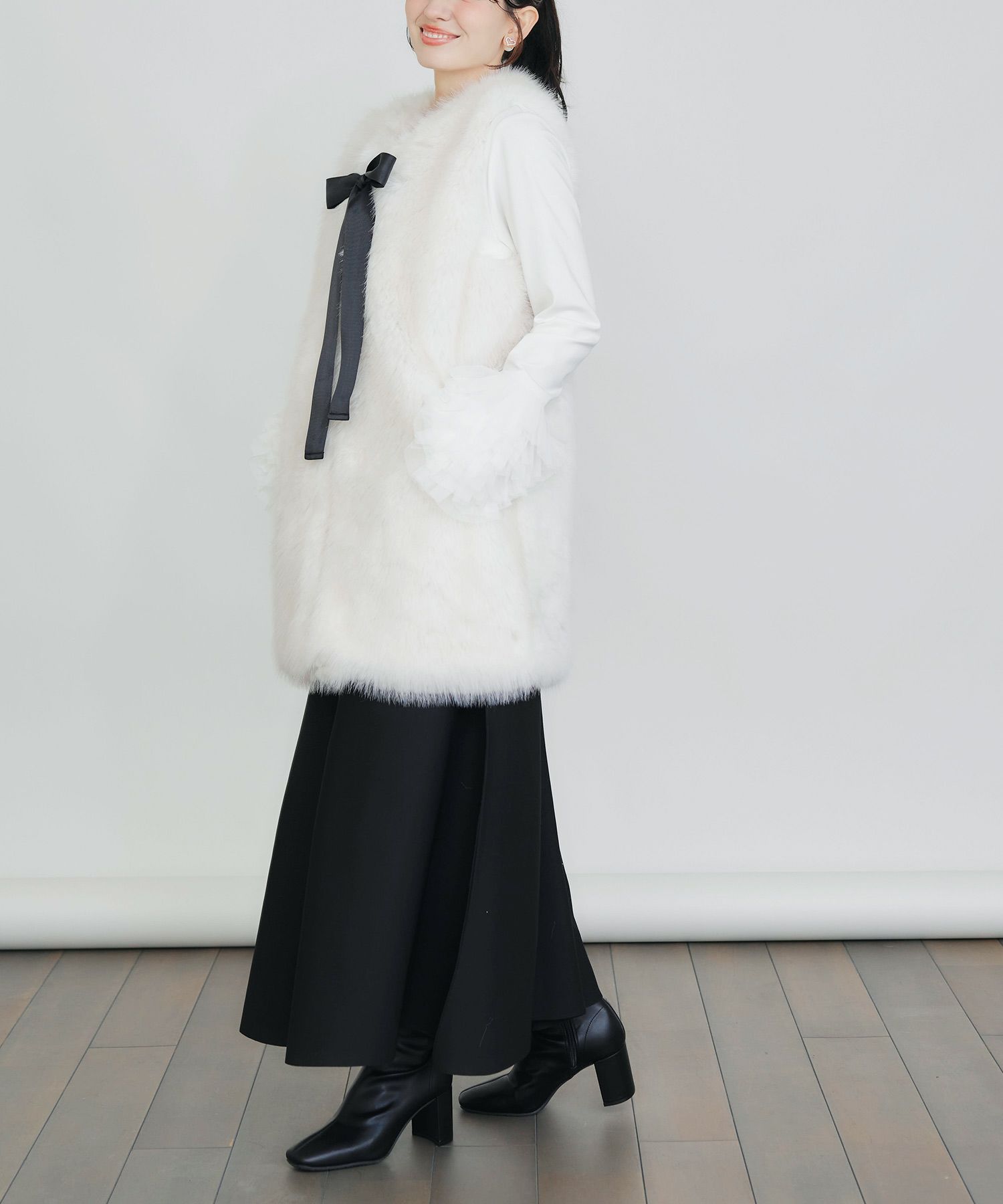 フェイクファーベスト（ロング） | PICCIN (ピッチン) 公式通販