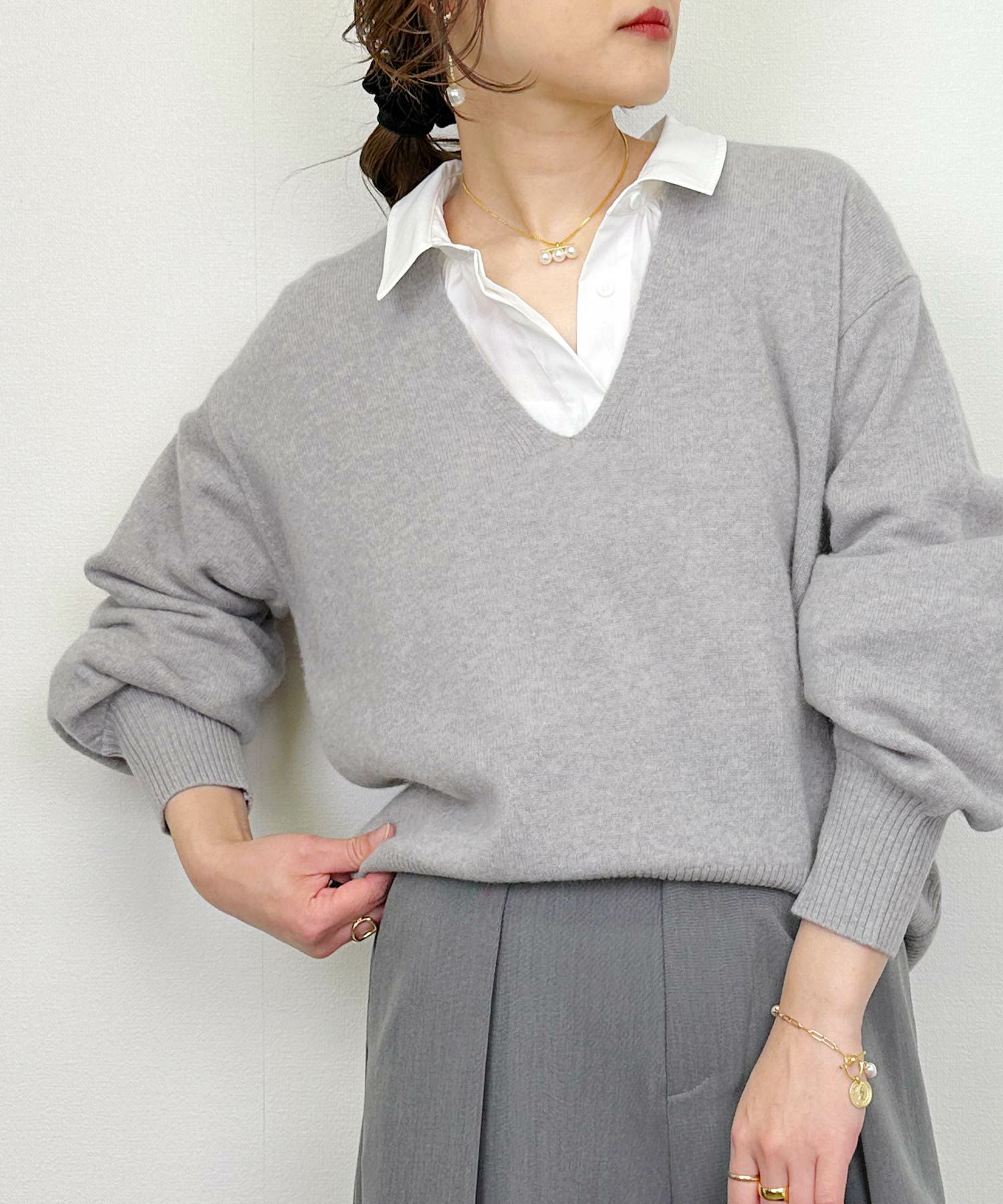 ソフトウール100％ディープVネックニット | PICCIN (ピッチン) 公式通販
