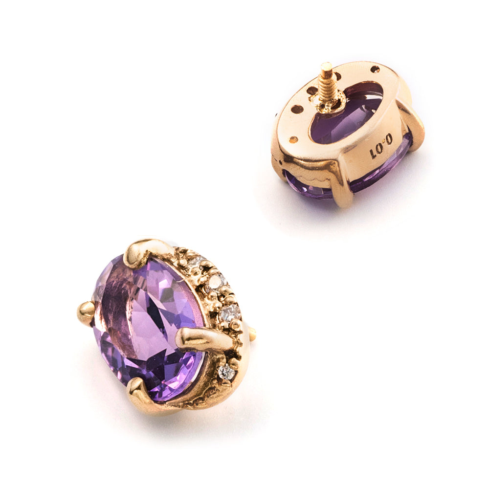 K10 アメシストピアス ボディピアス │ 14G・16G対応 ボディピアス
