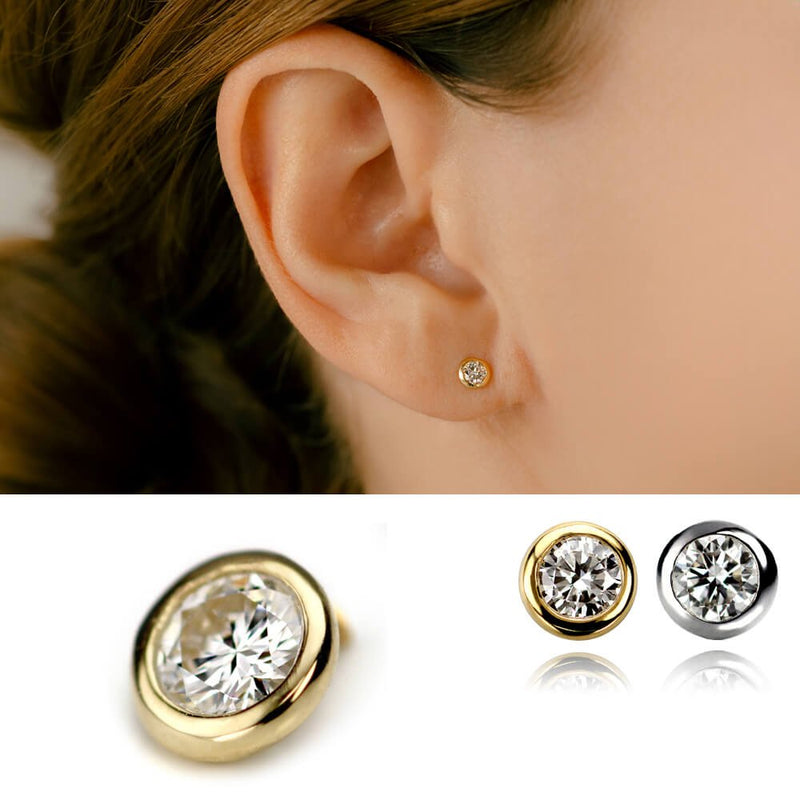 K18 プラチナ ダイヤモンド ボディピアス・ヘリックスにオススメです