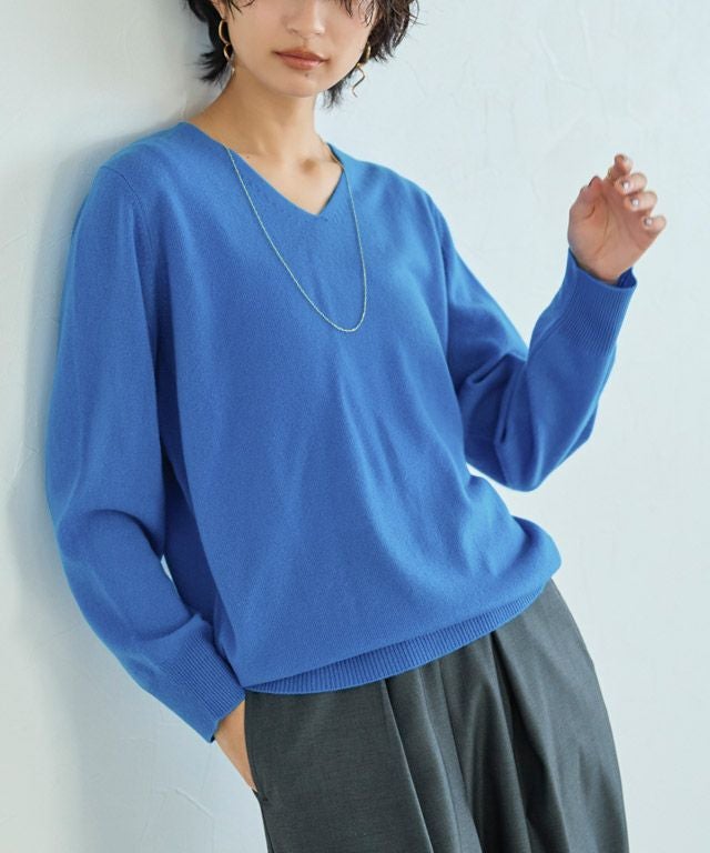 RASW]カシミヤ100％Vネックニット ◇送料無料【Akaneさん着用アイテム