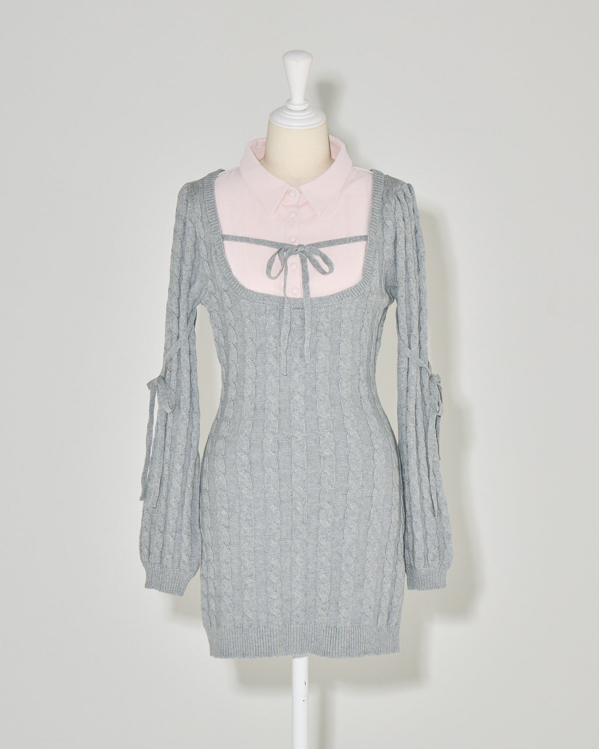 レイヤードケーブルニットワンピ – pium