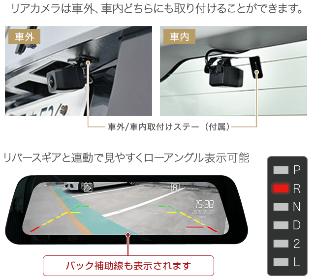 PSR2000G 製品の特徴｜スマートレコーディングミラー｜PIXYDA