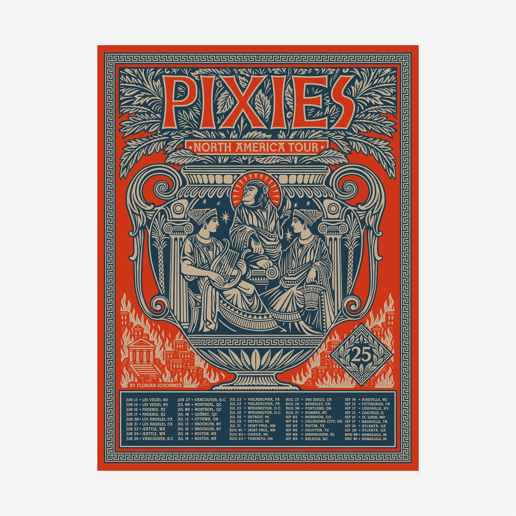 Pixies - 2025 North America Tour Poster | Official TSURT Merch