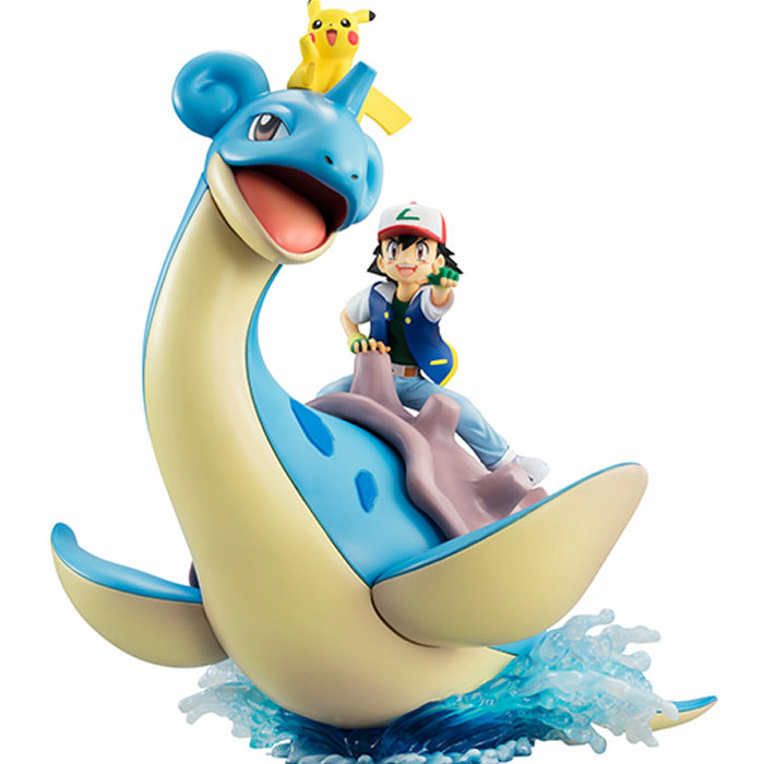 ピカチュウがスイカ割りや砂風呂を体験しているミニフィギュア登場