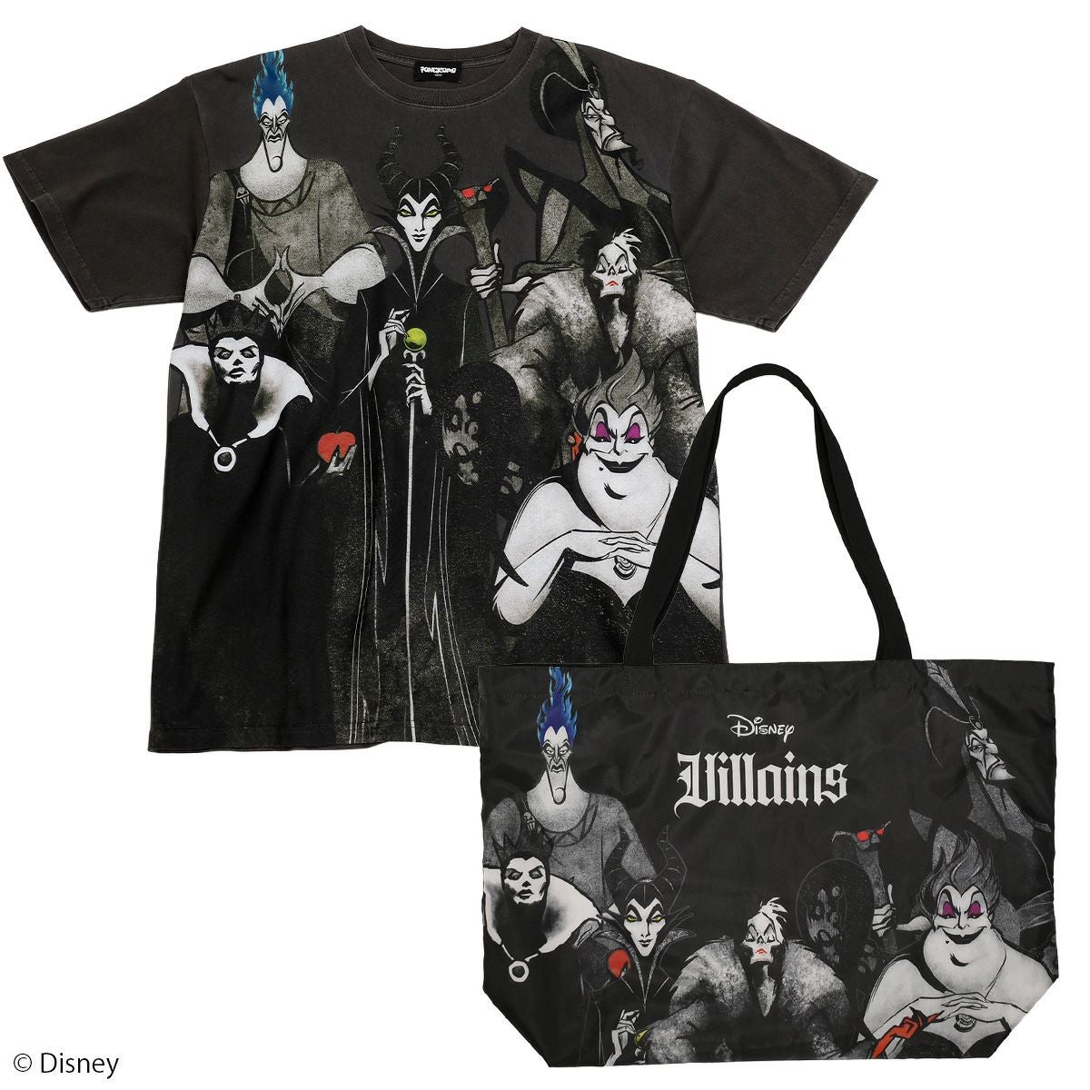 Disney】ディズニーヴィランズ/ファスナー付きトートバッグ(PONEYCOMB