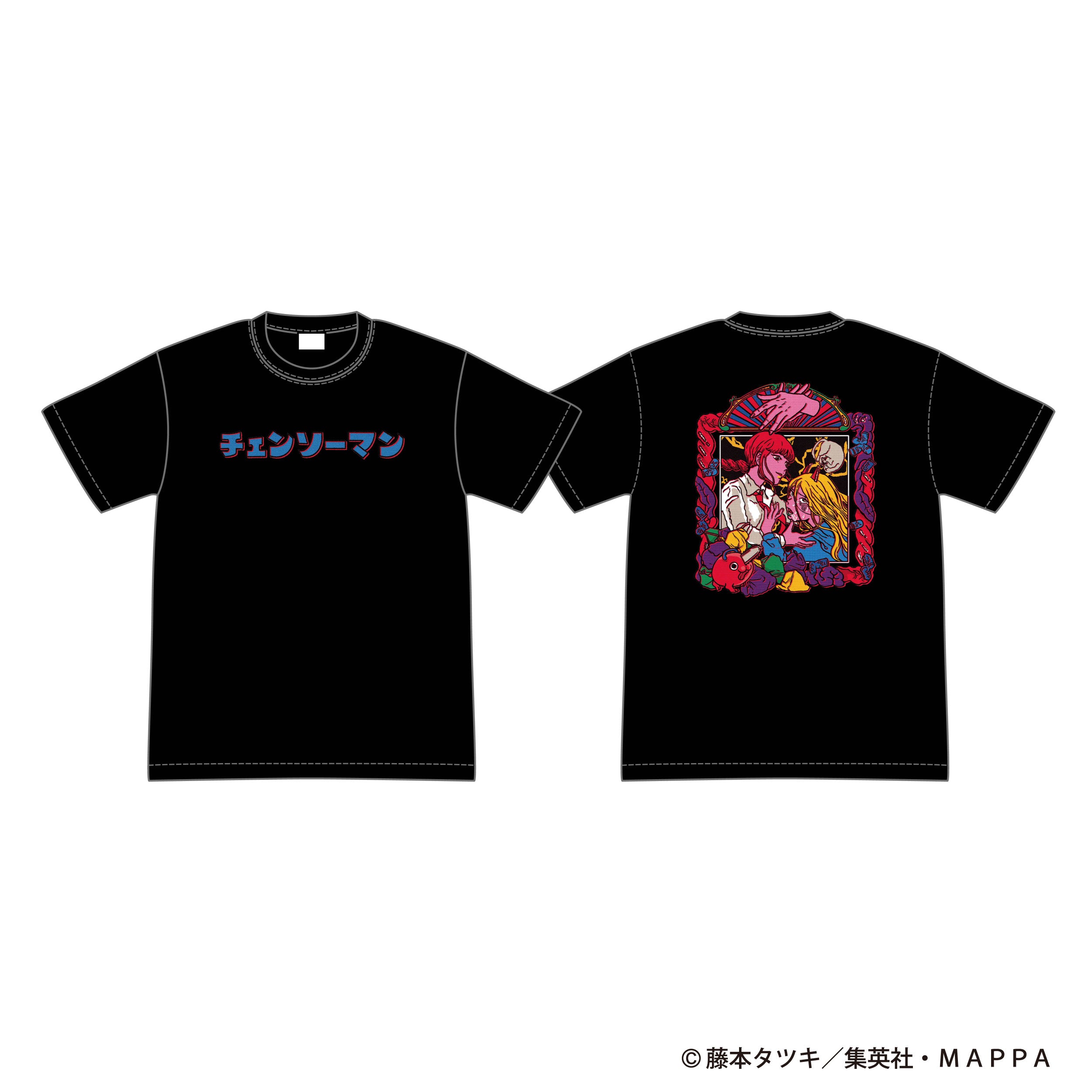 チェンソーマン×原田ちあき Tシャツ 黒 L / LL