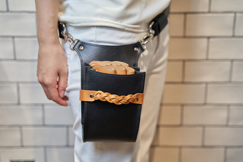 シザーケース NEWオーバルブラック 本革 6丁 – POCKE