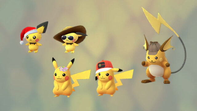 ポケモンGO】コスチューム姿のピカチュウ・ピチュー・ライチュウの種類