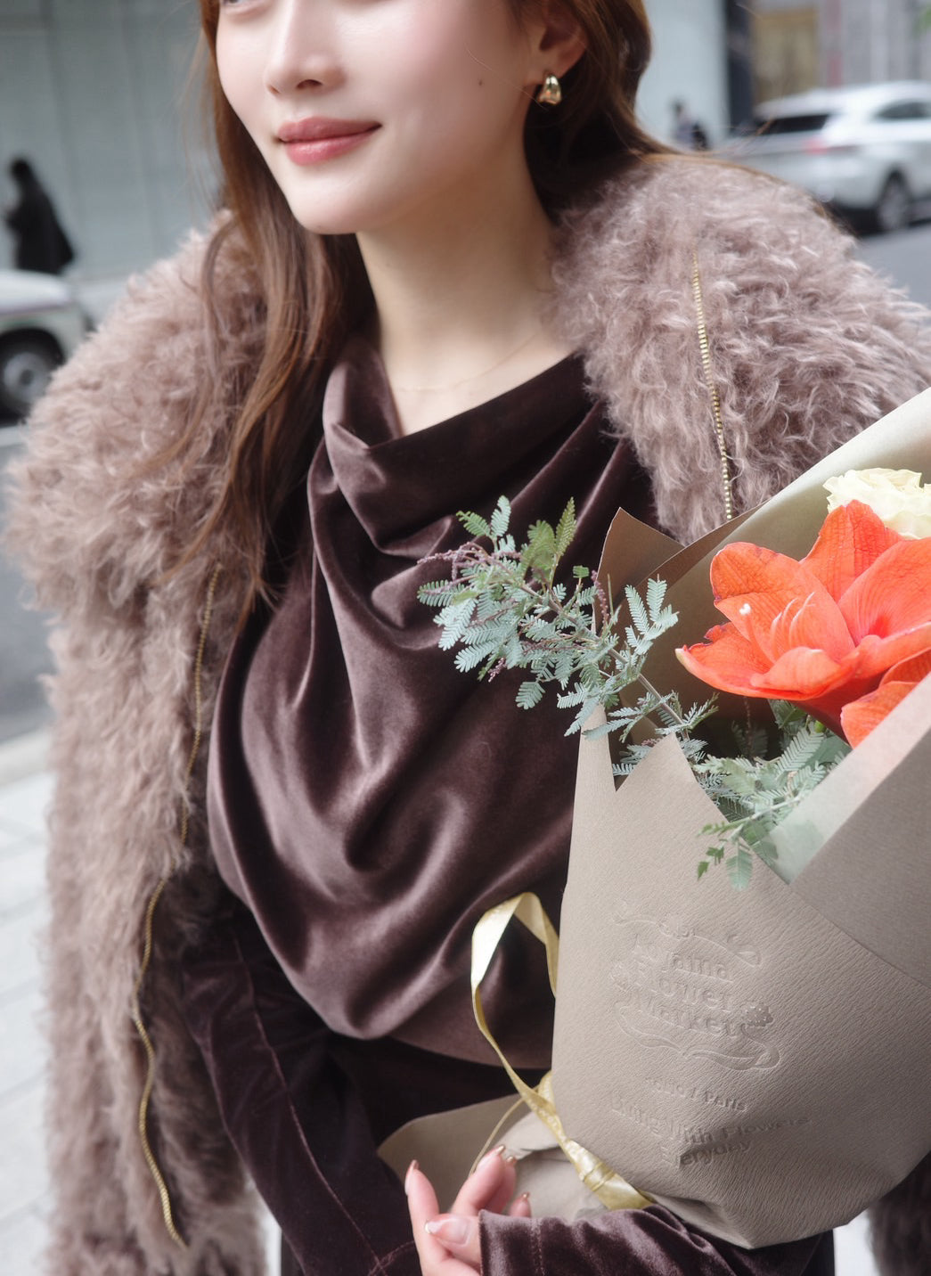 グロッシーベロアドレープドレス – poláura OFFICIAL ONLINE STORE