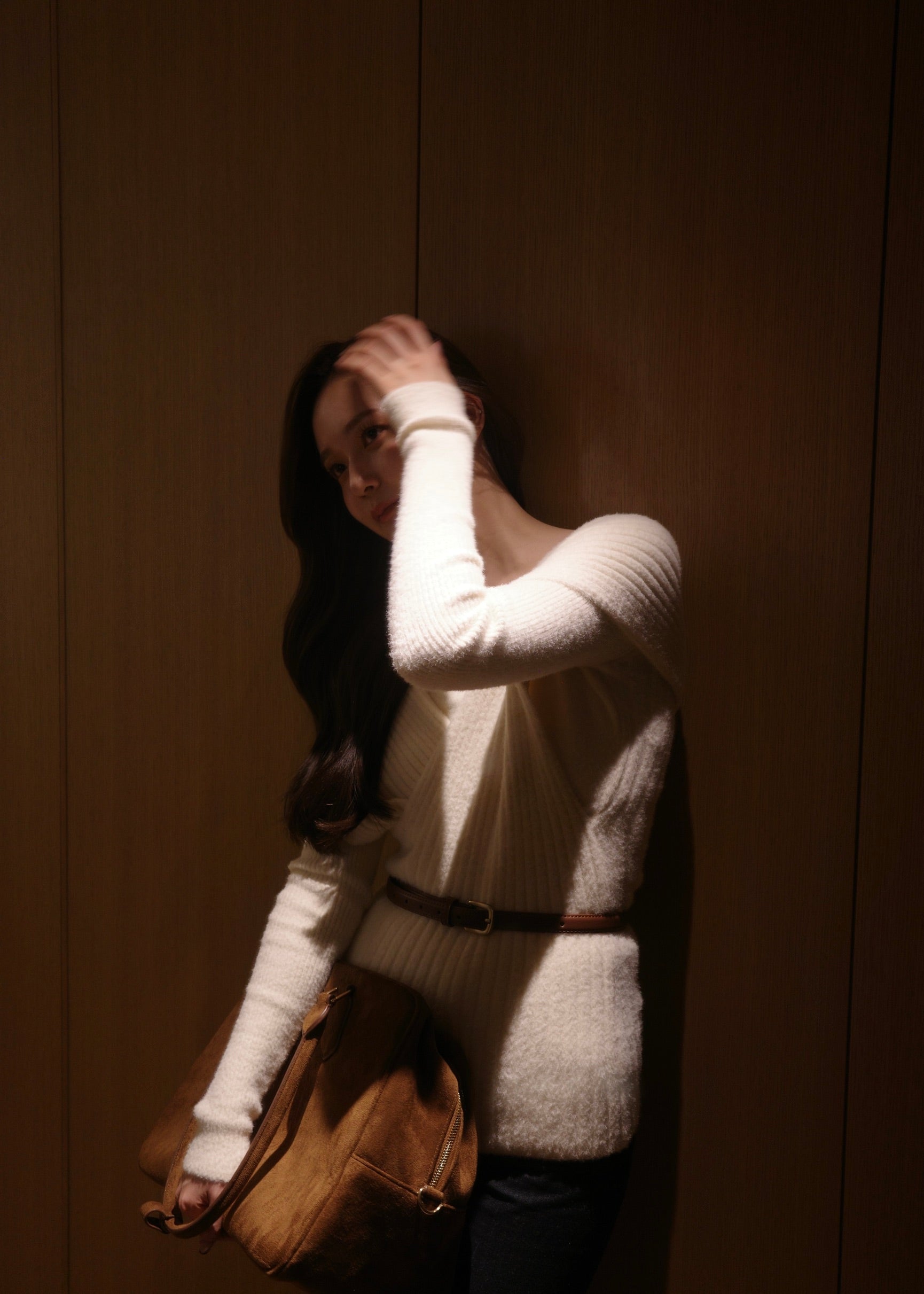 ベルトセットカシュクールオフショルダーニット – poláura OFFICIAL